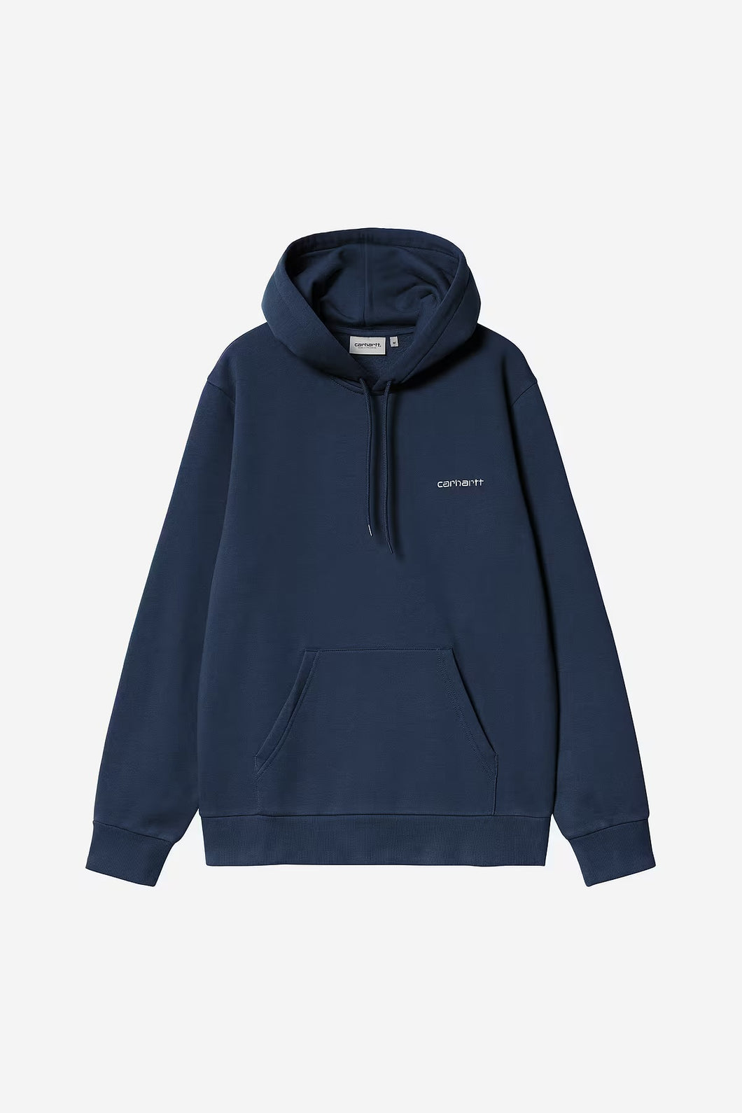 Hooded script embroidery sweat